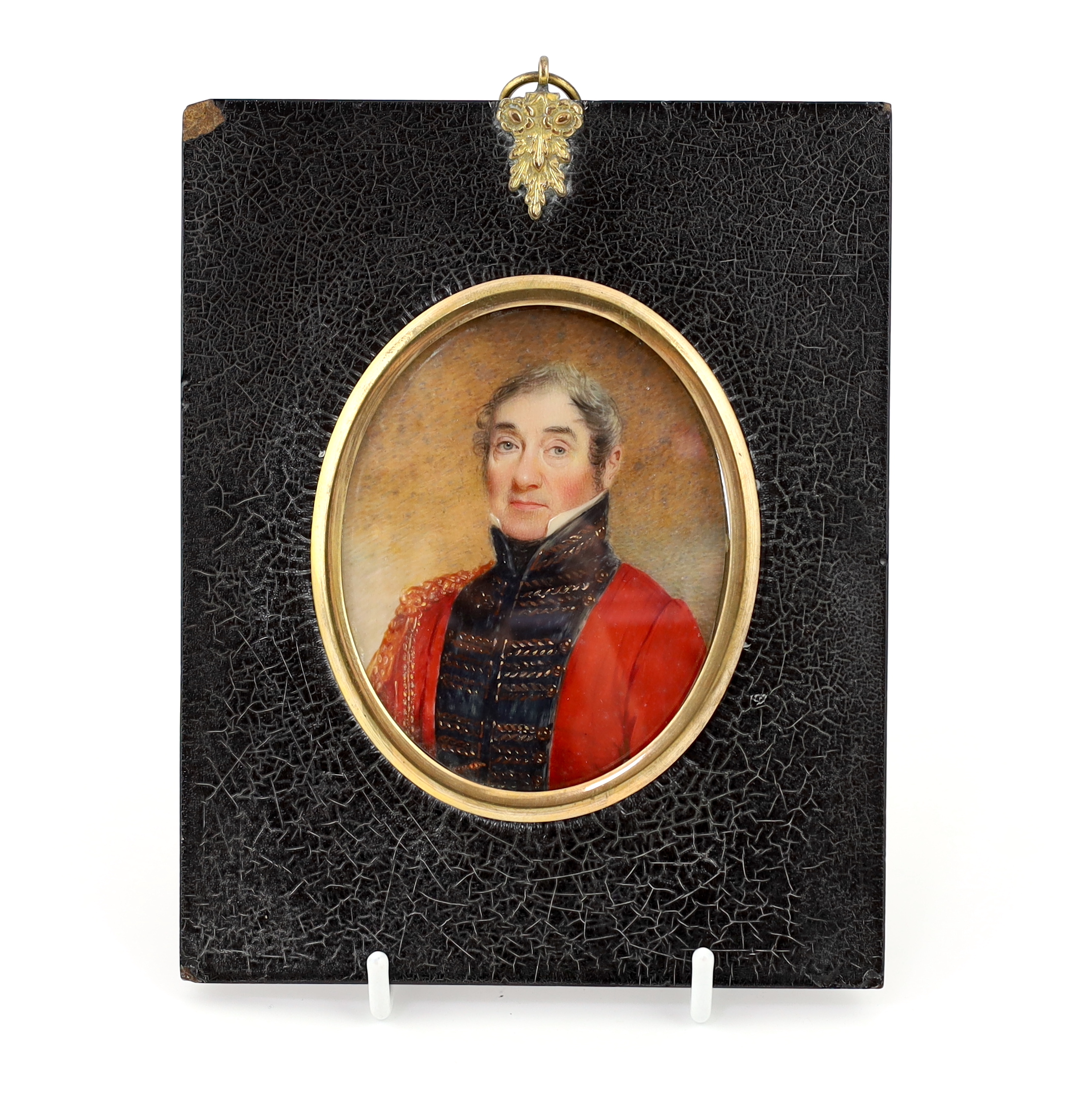 English School circa 1812, Portrait miniature of an army officer, watercolour on ivory, 8.5 x 6.8cm. CITES Submission reference YALVEG2H